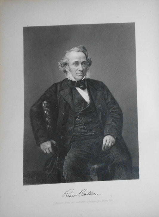 Richard Cobden - steel engraving - 1873 - Duyckinck Portrait Gallery