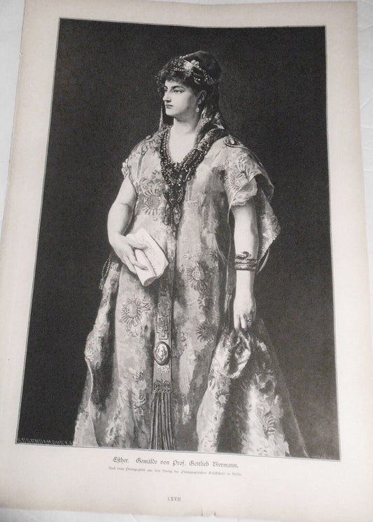 1882 Esther. Gemalde von Prof. Gottlieb Biermann