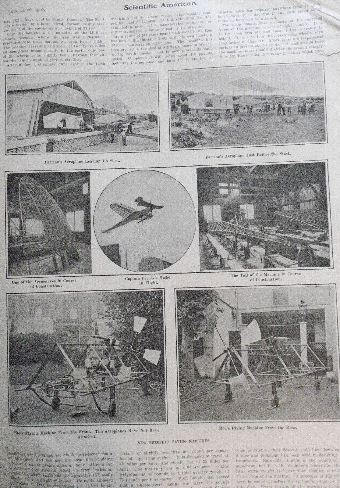 Scientific American - October 26, 1907.  Developments in Picture Telegraphy, etc