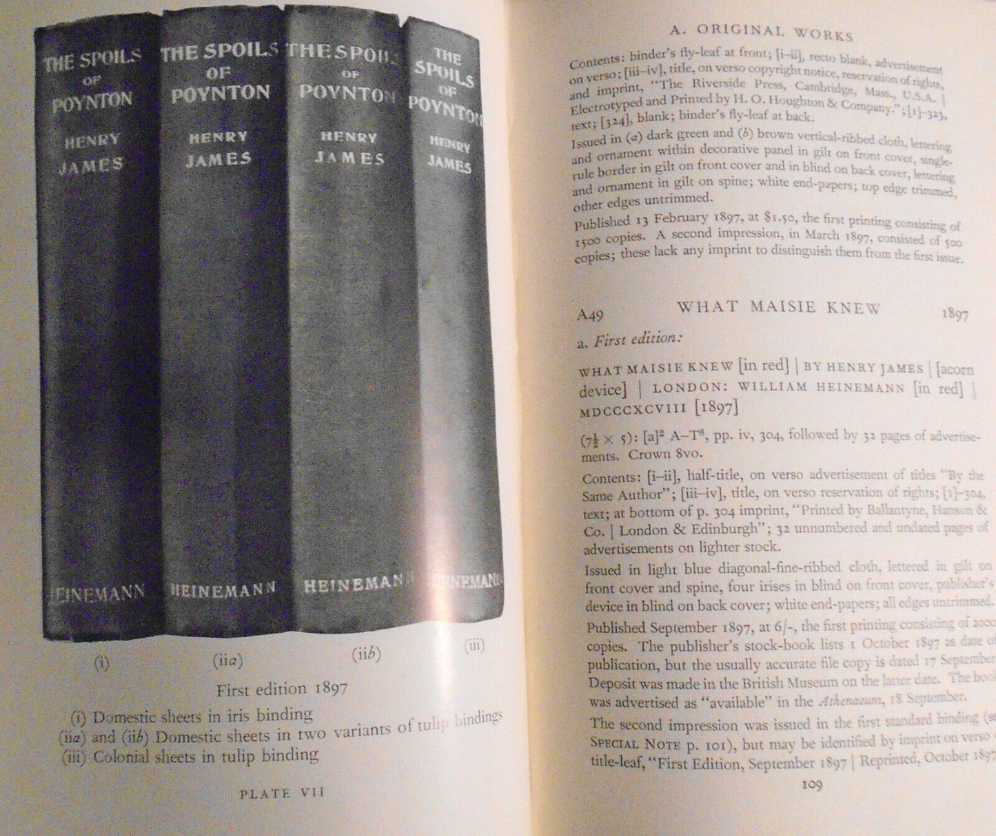 A Bibliography of Henry James by Leon Edel & Dan Laurence 1st edition 1957 HC/DJ