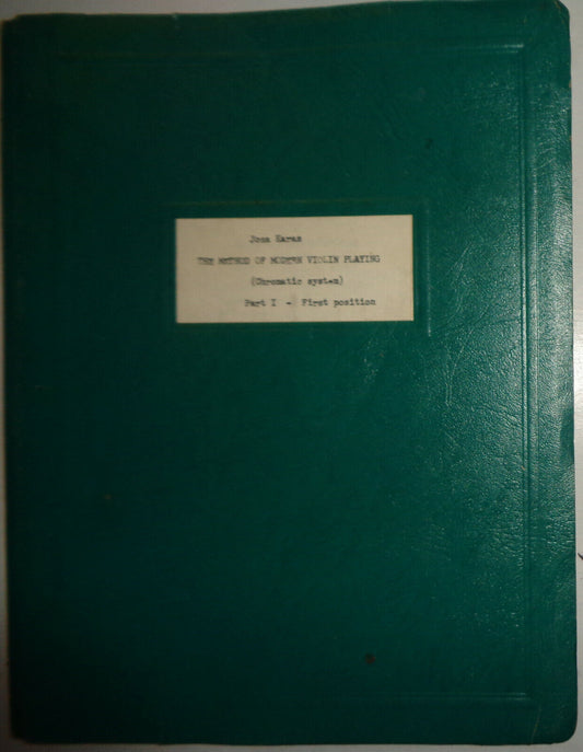 1964 Joza Karas - The Method of Modern Violin Playing (Chromatic System) Part 1
