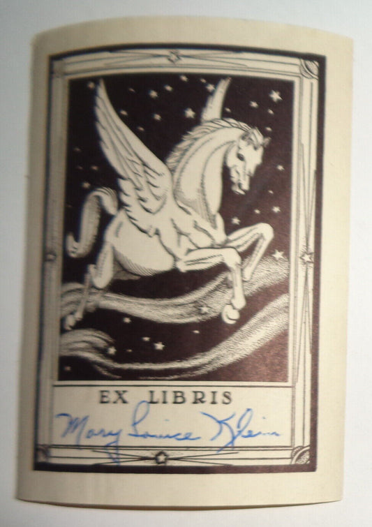 Mary Louise Klein Ex Libris Bookplate