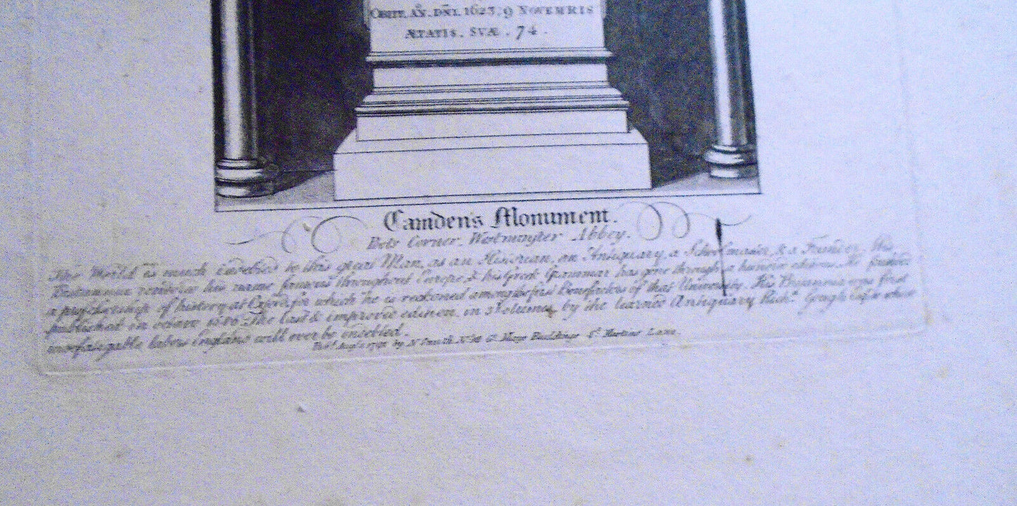 1791 Camden's Monument, Poet's Corner, Westminster Abbey.