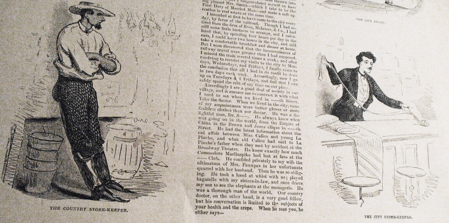 Town And Country - Story & 6 Prints - Harper's Weekly - February 6, 1858