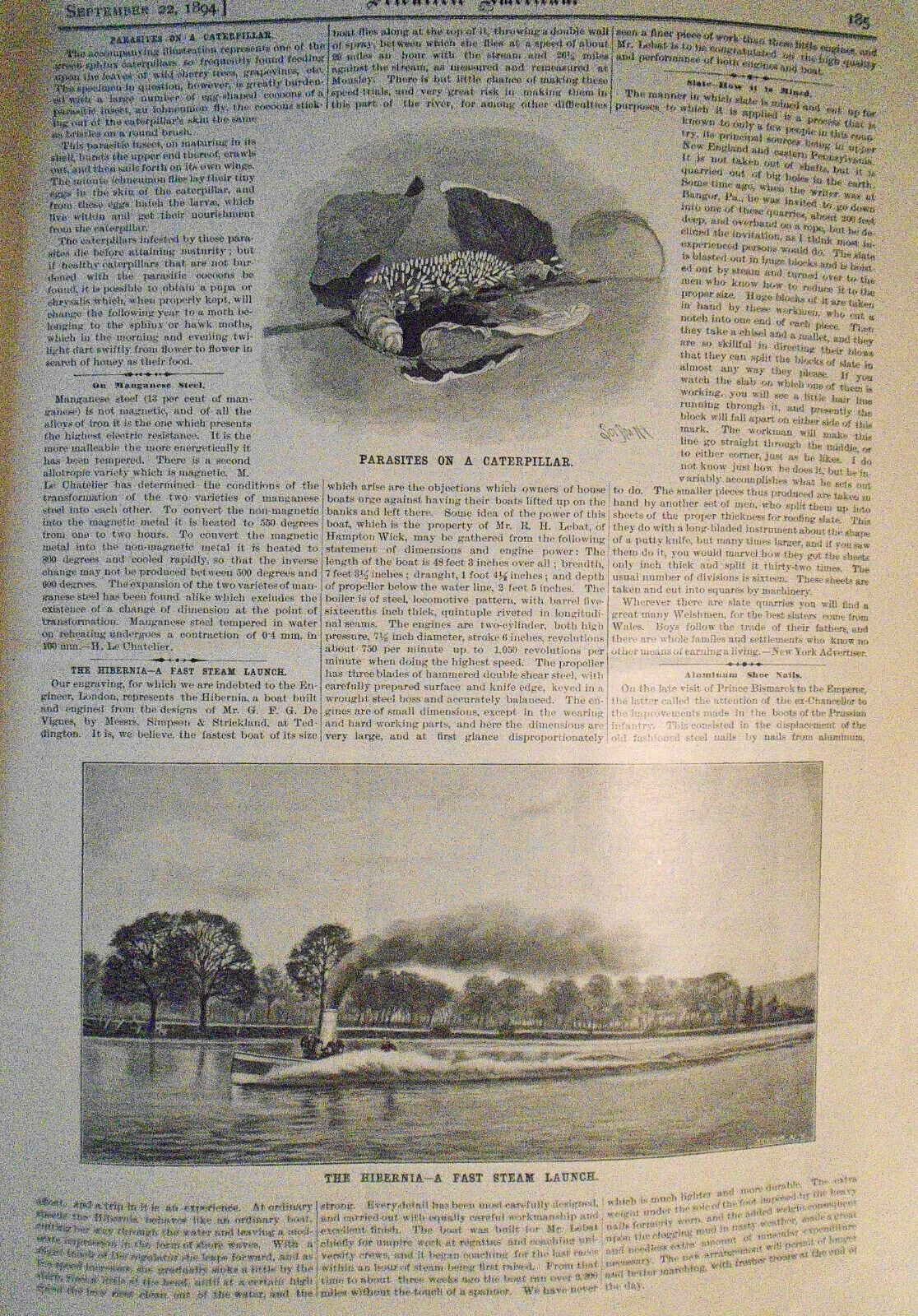 Scientific American - September 22, 1894 - Complete Original Issue.