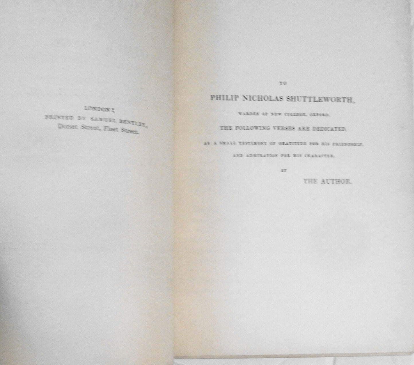 1836 Chandos Leigh: Fifth epistle to a friend in town, Warwickshire, other poems