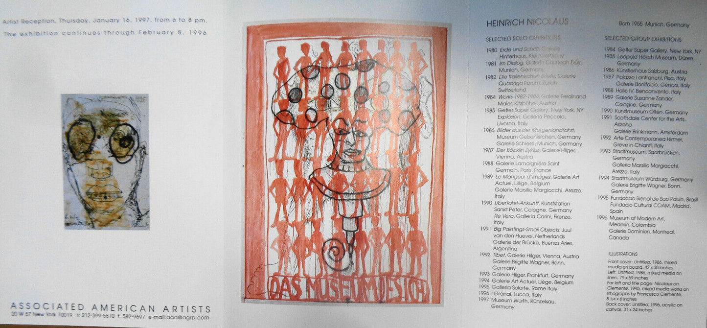 Heinrich Nicolaus - Nine = Zero = Infinity [Exhibition Brochure]1997
