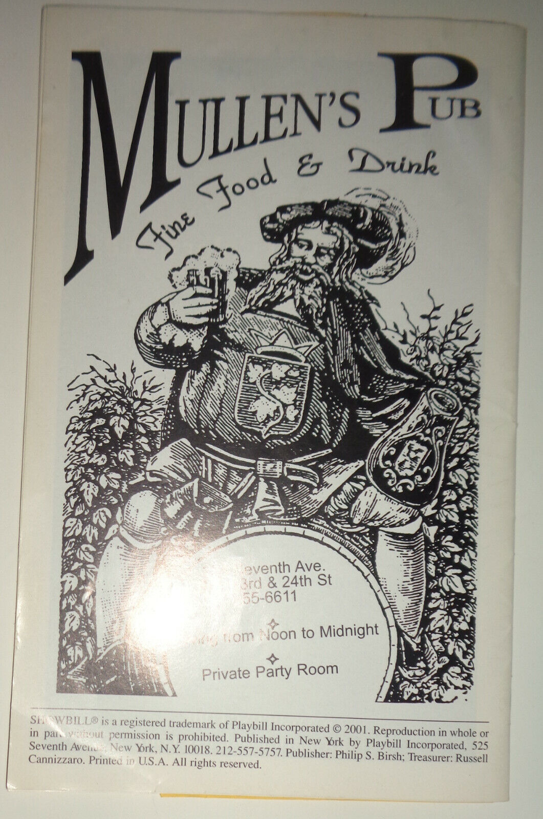 The Streets of New York, by Dion Boucicault. SHOWBILL, 2002 Irish Repertory Thea