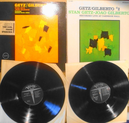 Getz / Gilberto 2 LP lot - Verve Gatefolds - V-8545 Mono; V6-8623 Stereo VG+, NM