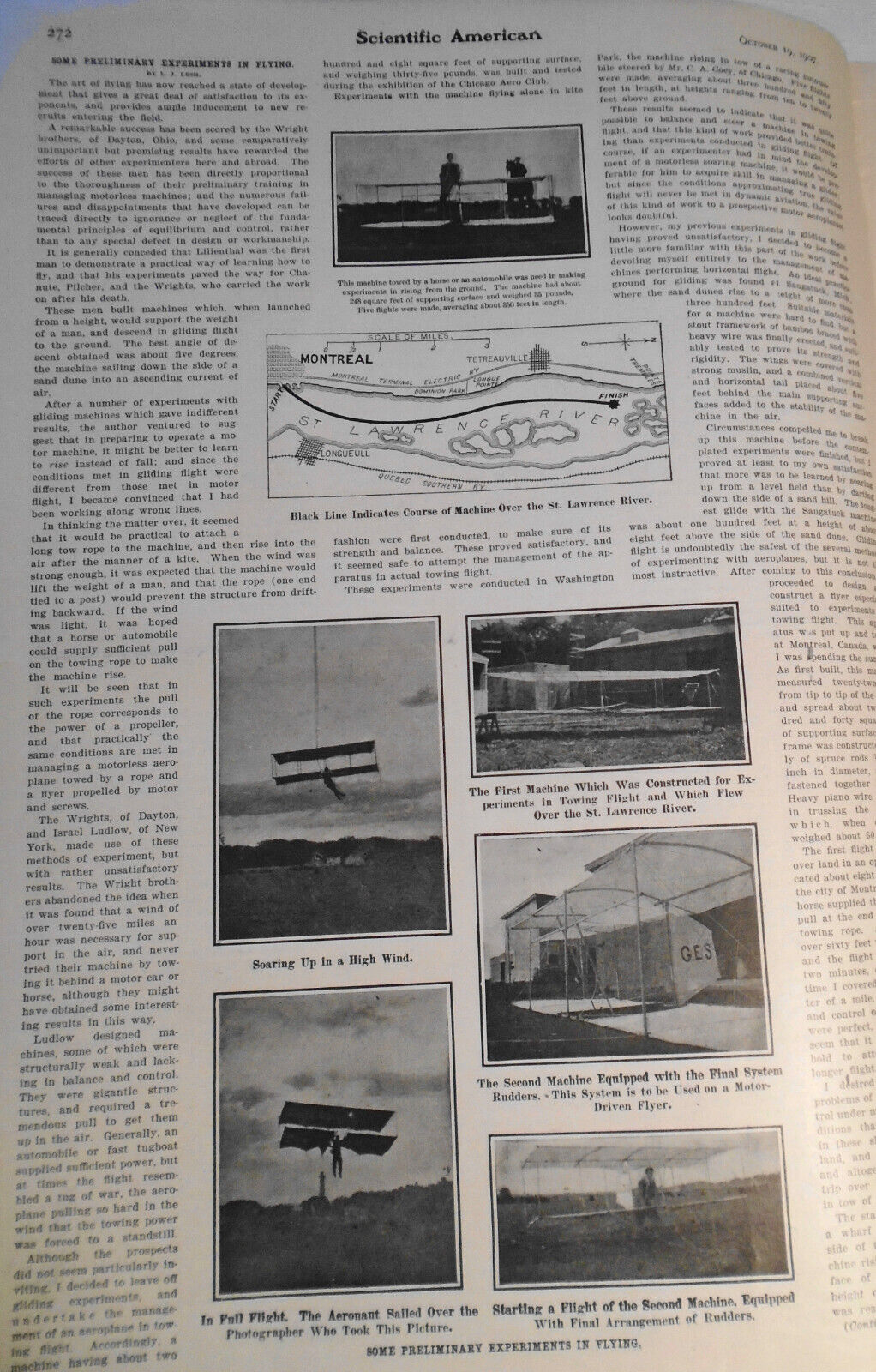 Scientific American - October 19, 1907 - Flying Experiments; Manufacturing, etc