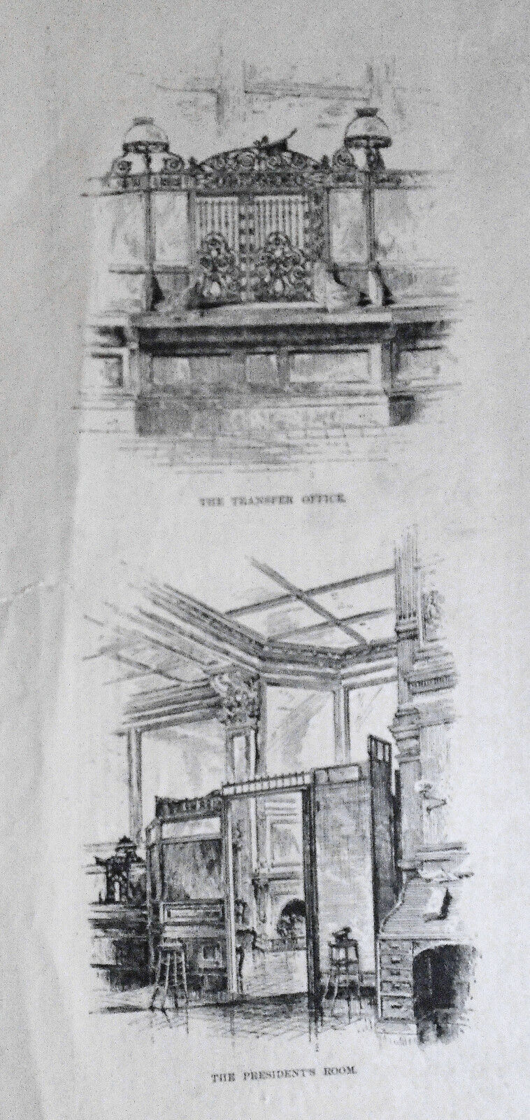 A New Wall Street Bank Building  - Harper's Weekly, January 21, 1885  Original