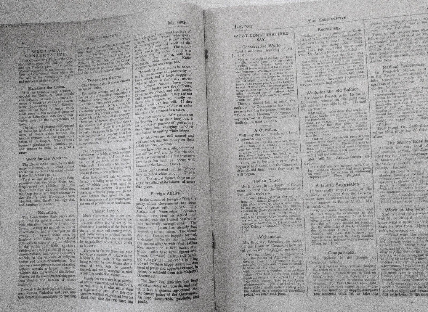 1905 West Somerset Liberal vs. Conservative dueling Publications July '05