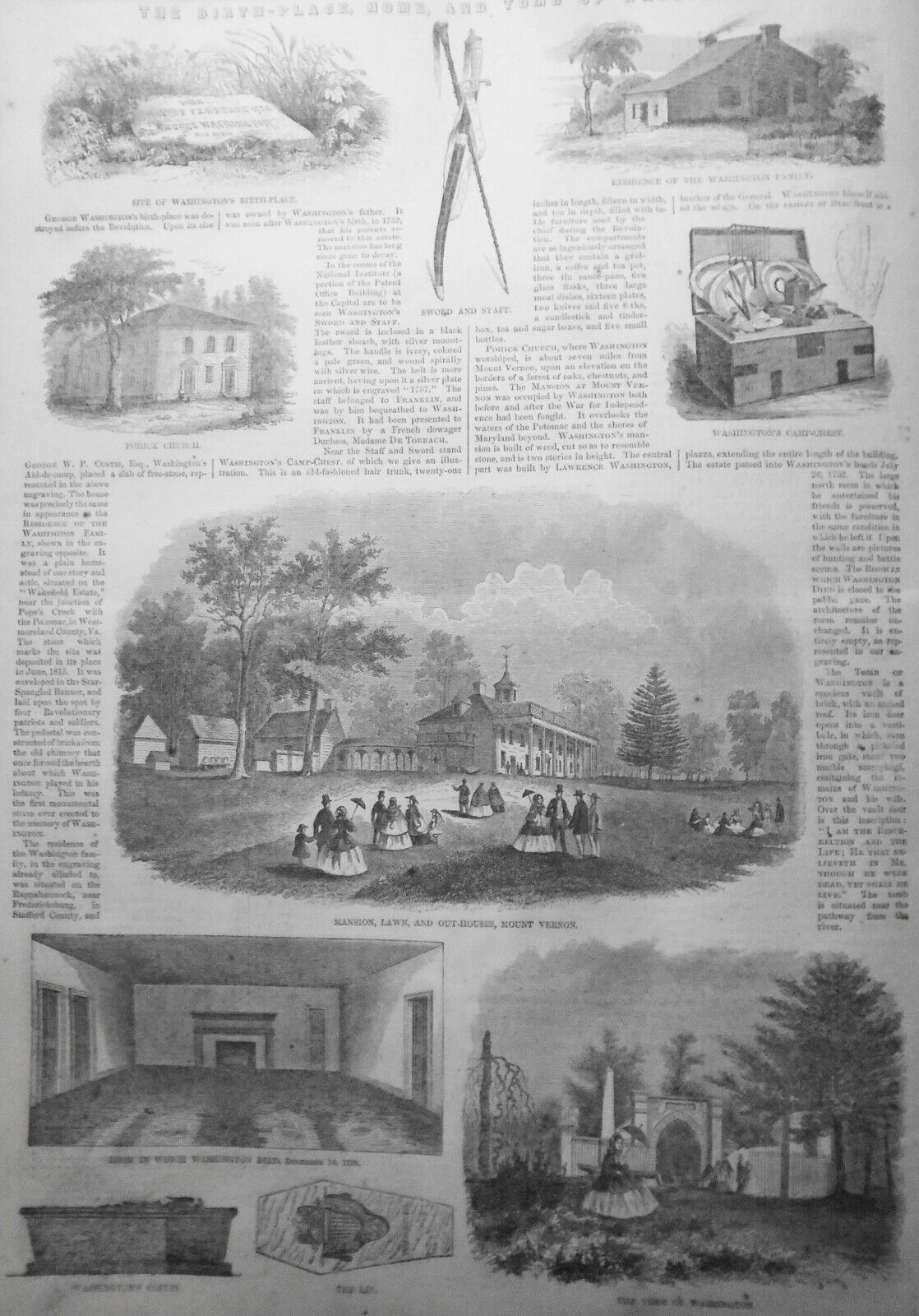 Lincoln entering Richmond, April 4, 1865 - in Harper's Weekly February 24, 1866