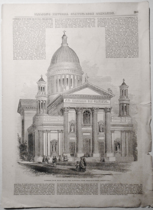 Cathedral Of St. Peter And St. Paul, Philadelphia,  1852 -- Gleason's Pictorial