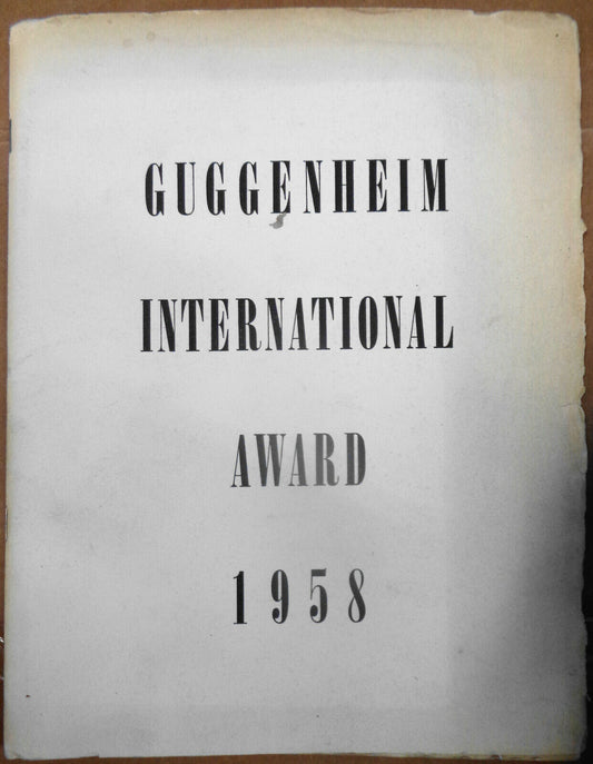 Joan Miro : Guggenheim International Award, 1958.