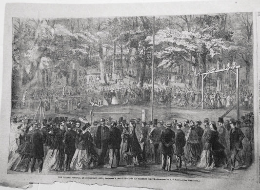 The Turner festival at Cincinnati Ohio September 4, 1865 - exercises at Parker's