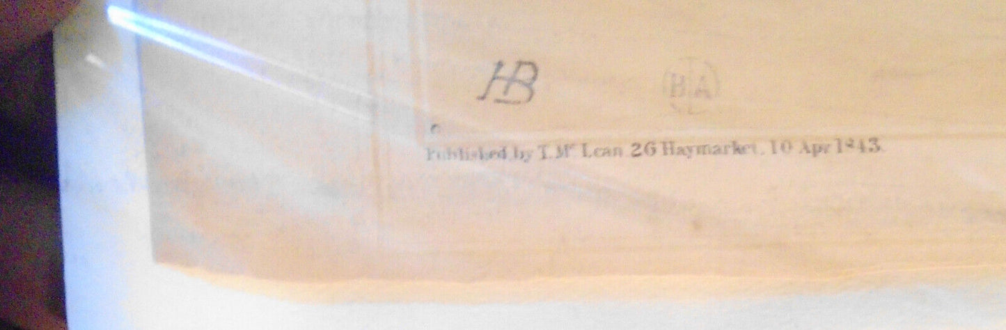 1843 Cupid Blowing Bubbles, by John Doyle (HB). Tinted lithograph.