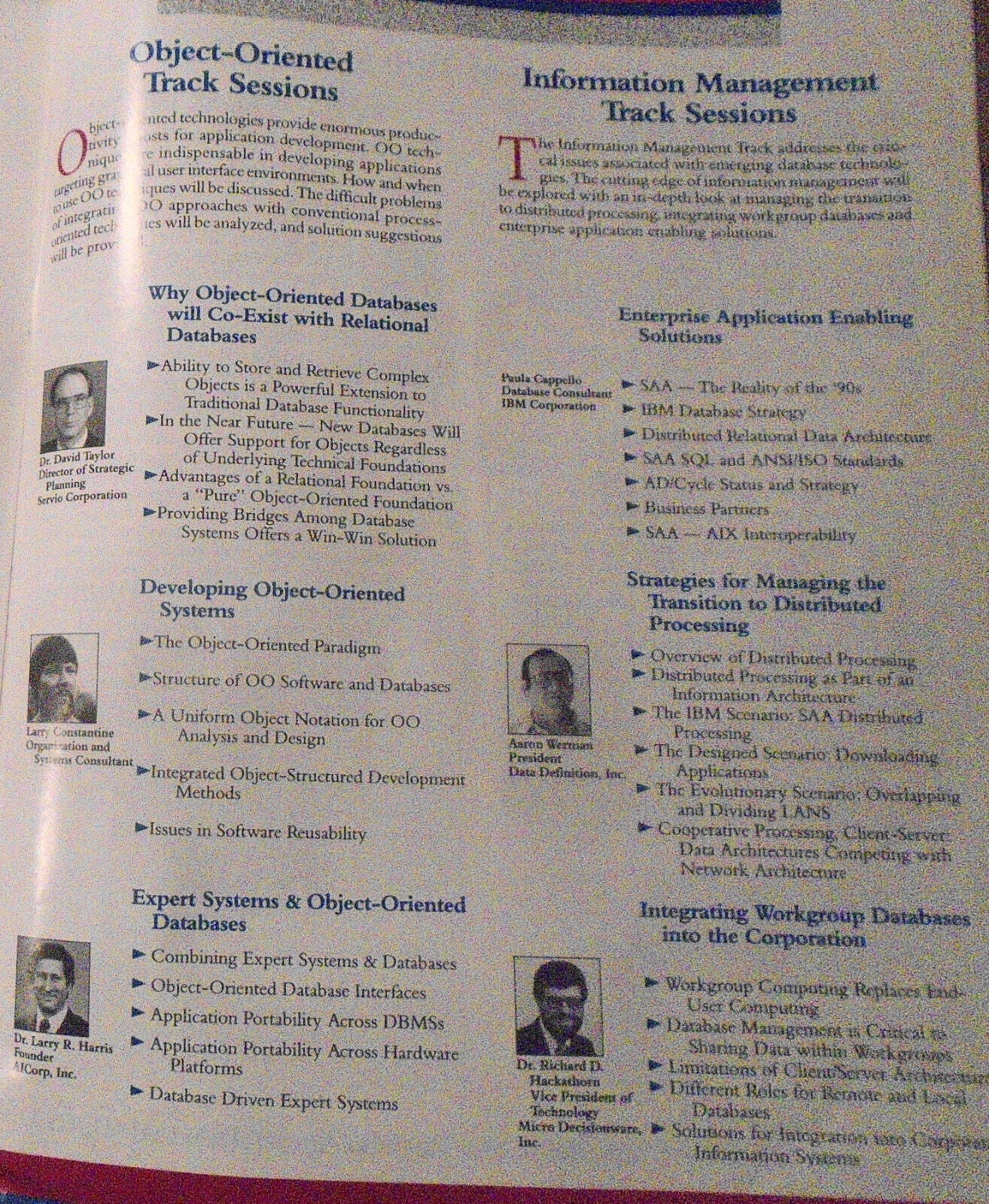 Database World Conference & Expo Program, December 11-13, 1990, Boston, MA.