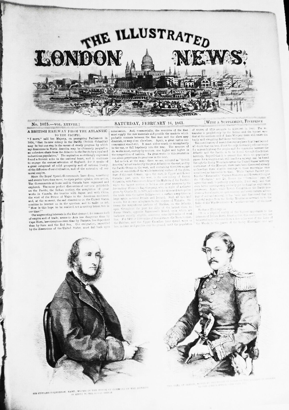 Slave Auctions in Richmond Virginia - Illustrated London News 2/16/1861 Complete
