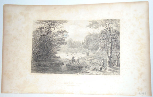 Lover's Leap, Chattahoochee River - 1847 original print