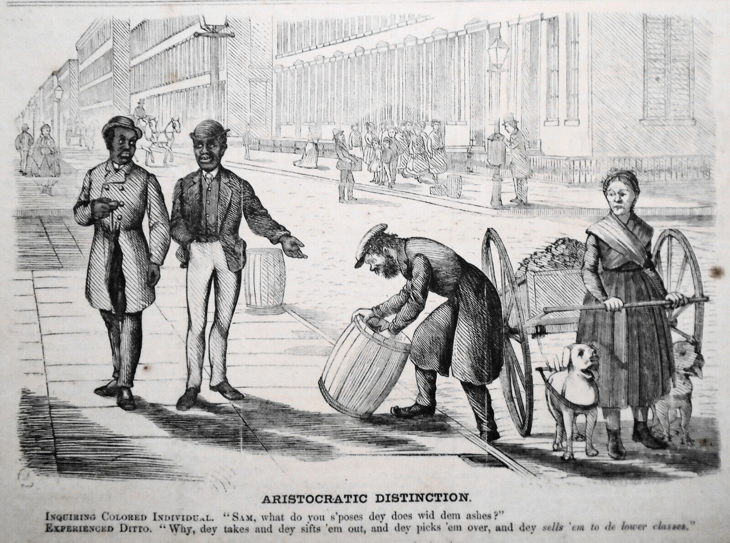 [African Americn] Harper's Weekly - Original - "Aristocratic Distinction"  1868