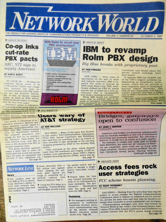 Network World, Oct 5, 1987 - Weekly for Leading Users of Communications Products