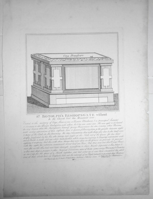 1792  St. Botolph’s Bishopgsgate without [Monument for Coya Shawsware]