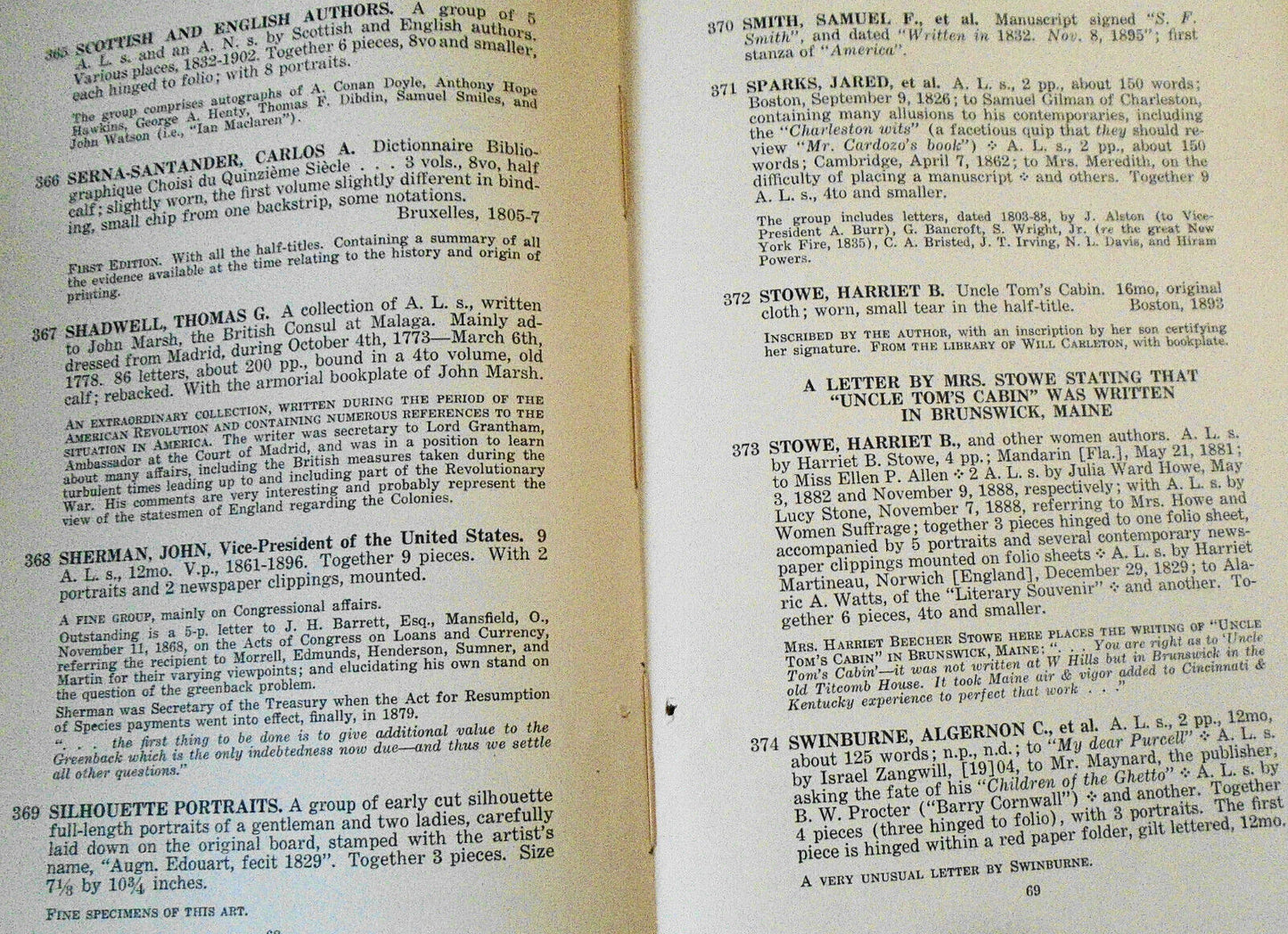 Important bibliographies... John Boyd Thacher; Joseph Pennell collection - 1938