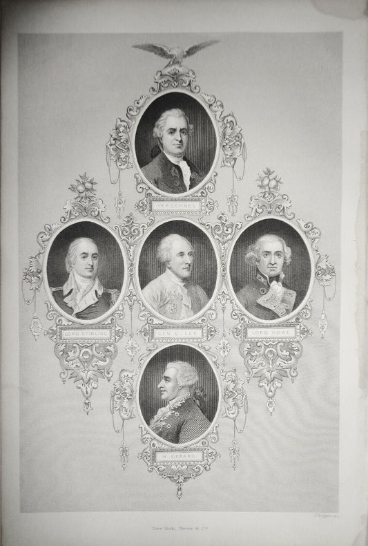 1860 Vergennes, Lord Stirling, Gen. C. Lee, Lord Howe [and] M. Gerard.