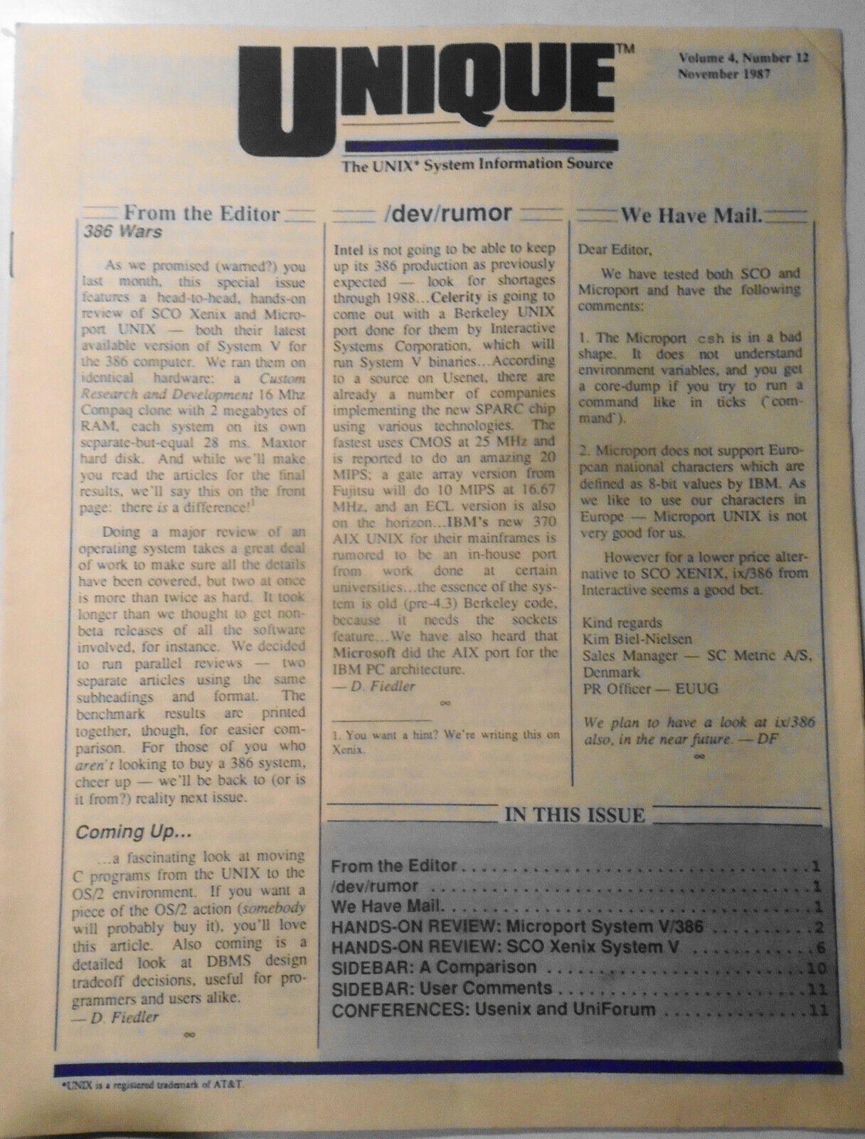 13 vintage UNIX newsletters lot - 1980s