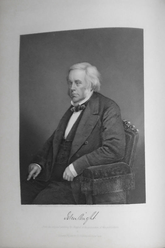 John Bright - engraving 1873 - Duyckinck Portrait Gallery