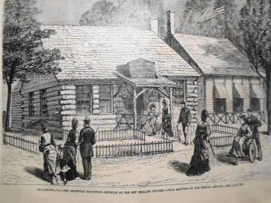 1876 Exterior of the New England Kitchen - Centennial Exposition, Philadelphia