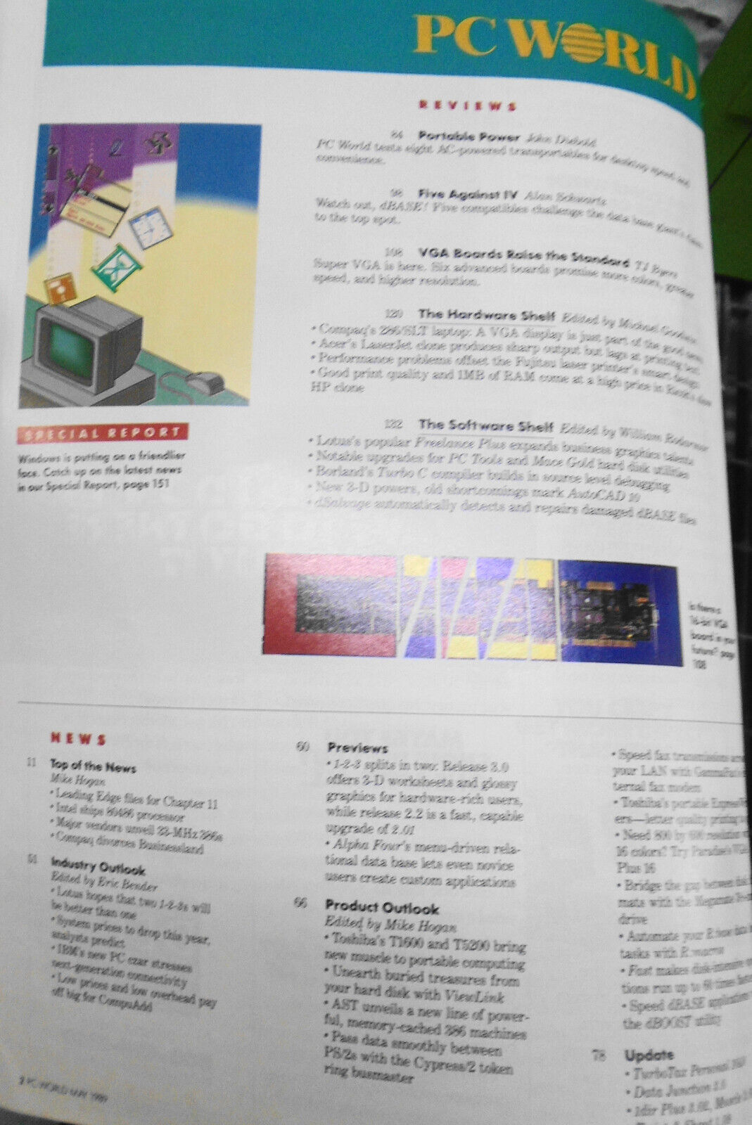 PC WORLD Magazine, May 1989. Windows: The New PC Standard, etc.