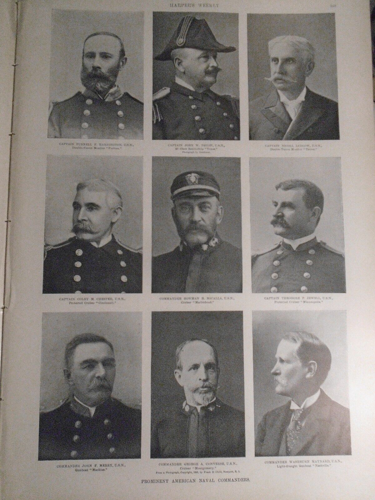 Harper's Weekly, April 16 1898 -  Navy cruisers & yachts; Spain's Naval strength
