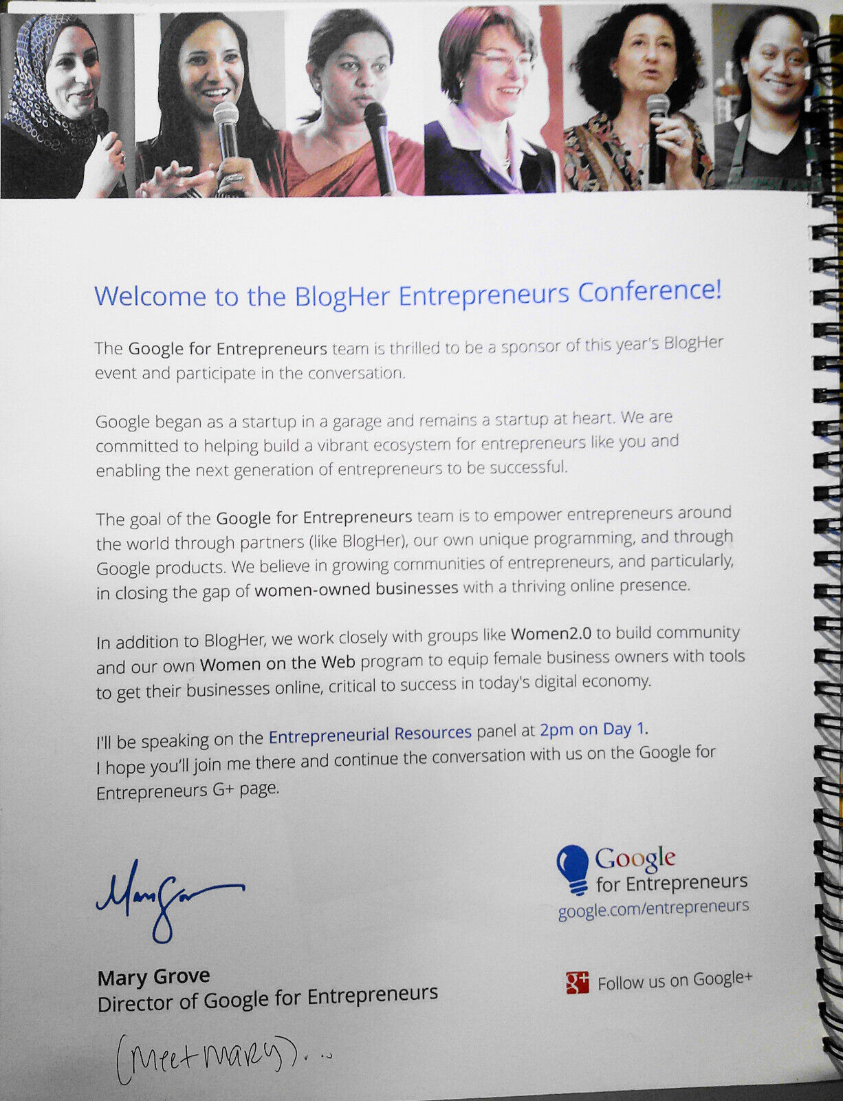 BlogHer Entrepreneurs Conference 2013 program book. Silicon Valley, March 21-23