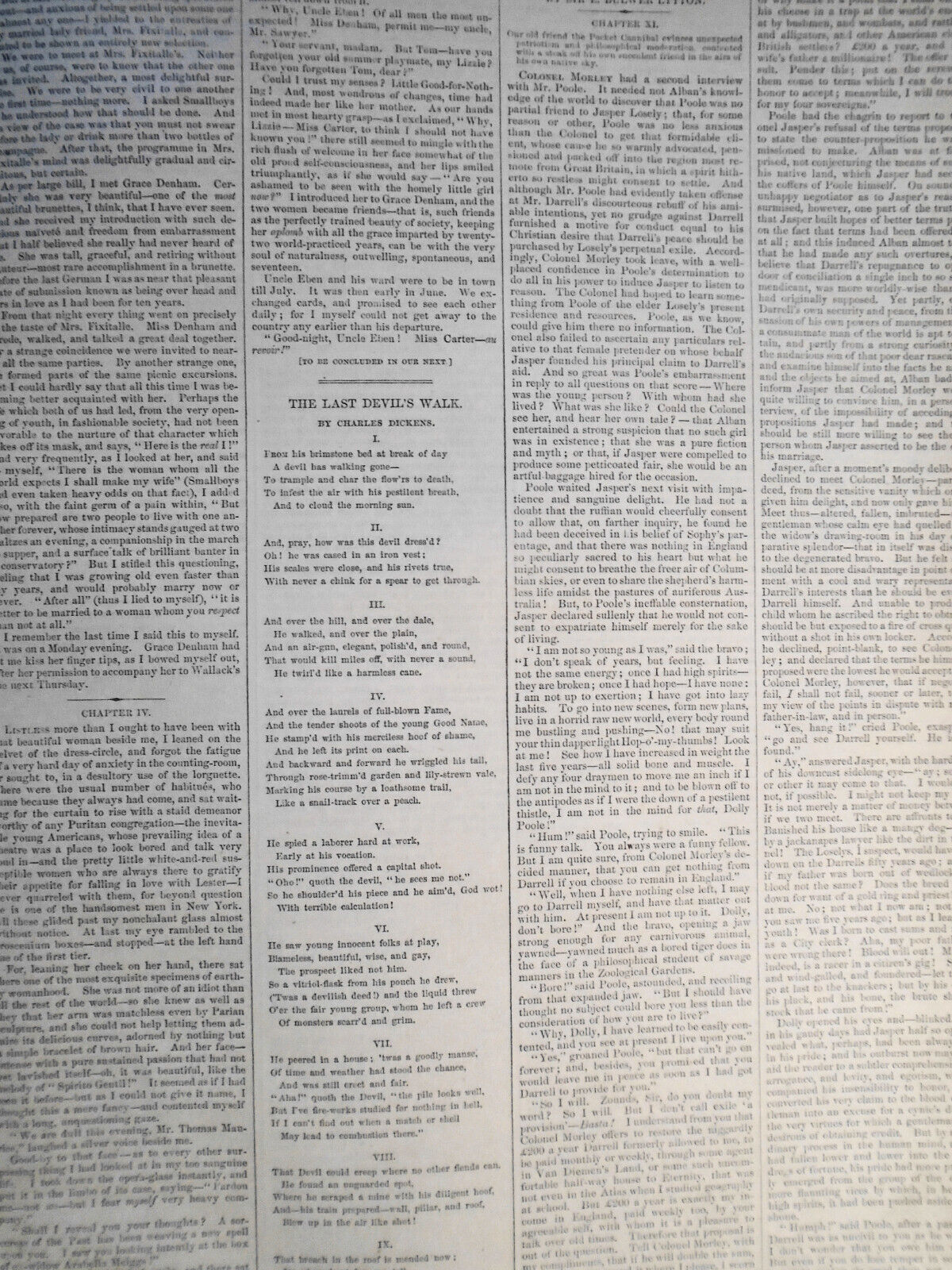 Harper's Weekly, August  7,  1858 - Massacre of Christians; Horse-Tamer,  etc.