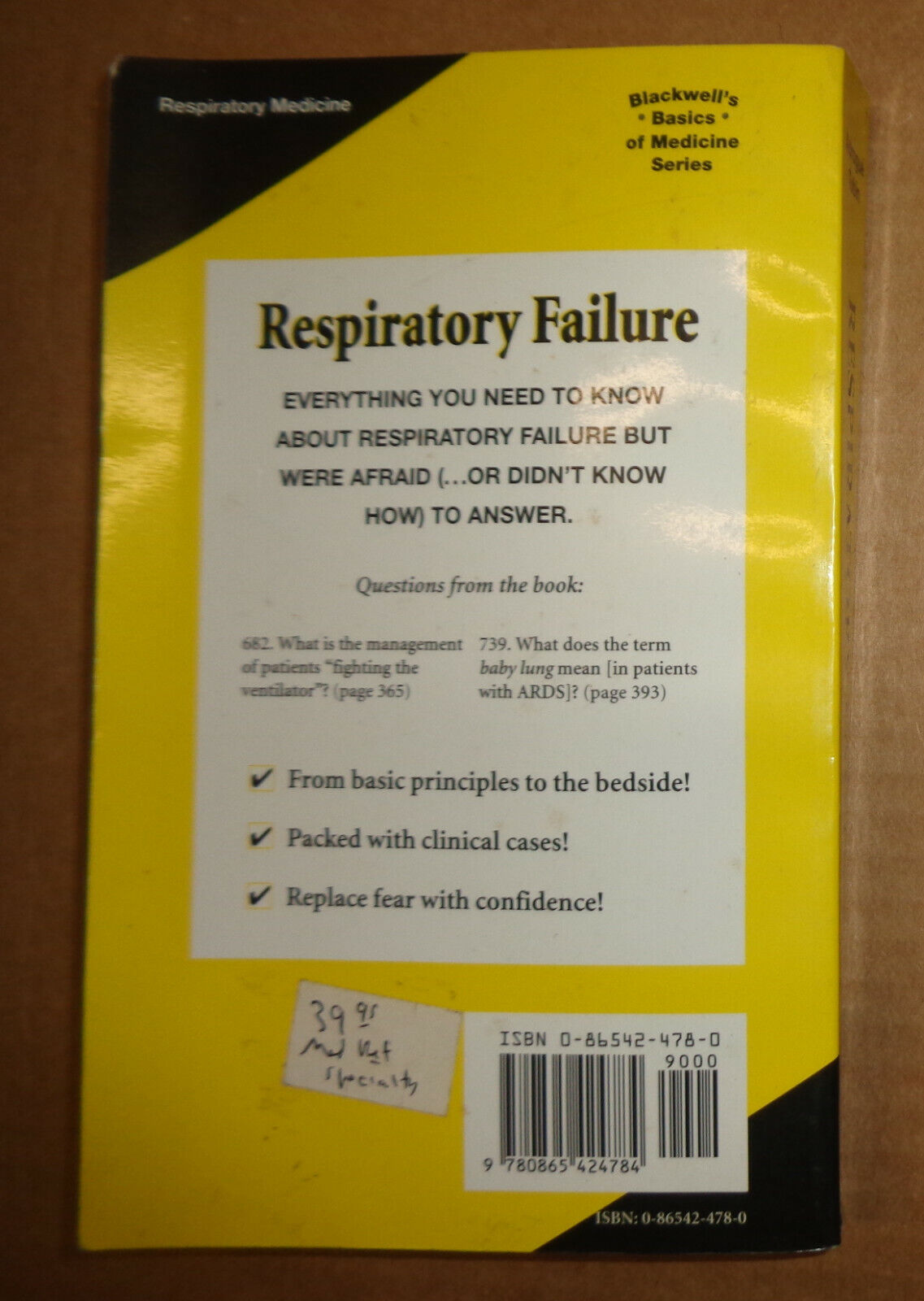 Respiratory Failure, by Horacio J Adrogue; Martin J Tobin. 1997 softcover.