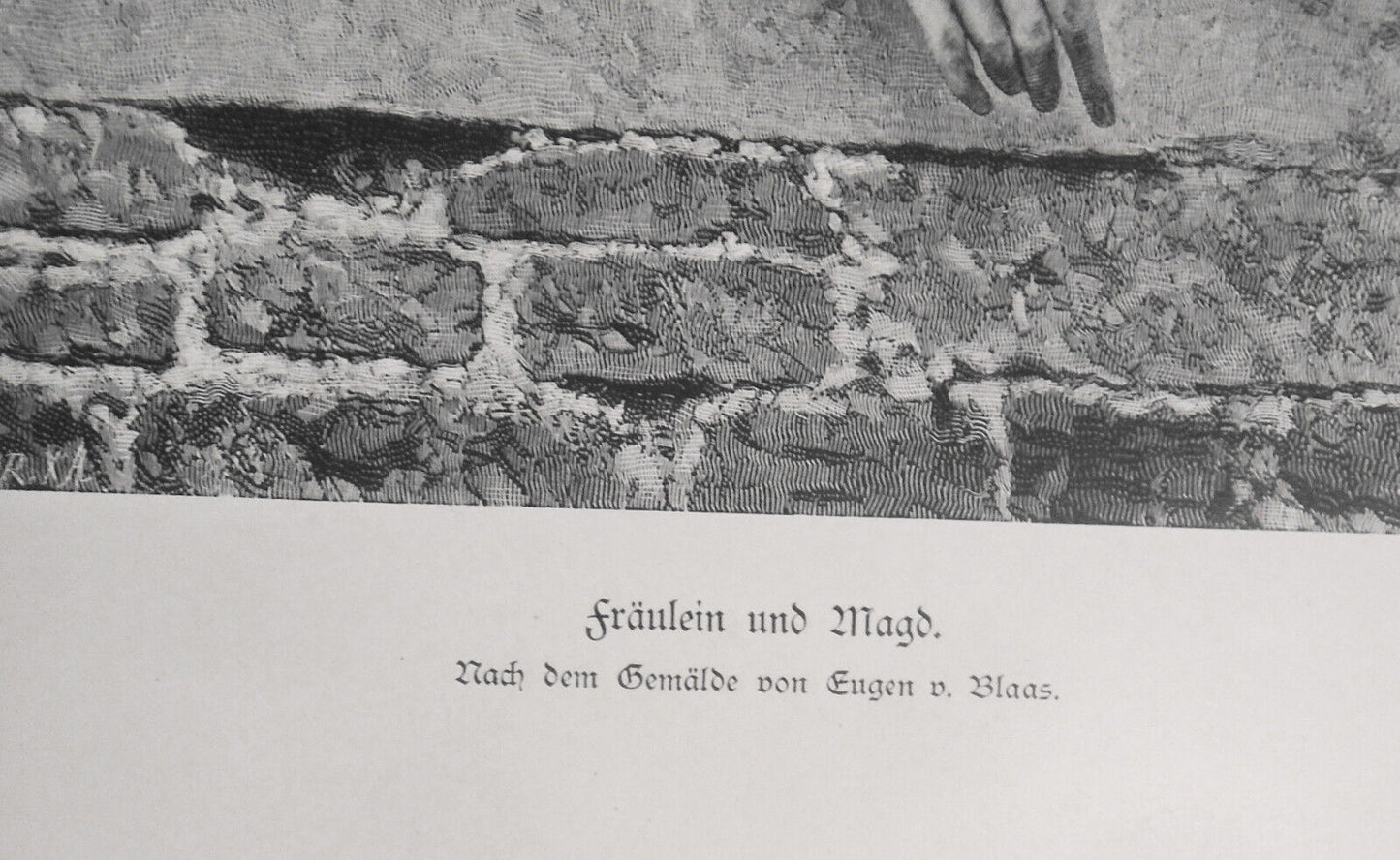 Fraulein und Magd, by Eugen von Blaas  --  1884 Original print
