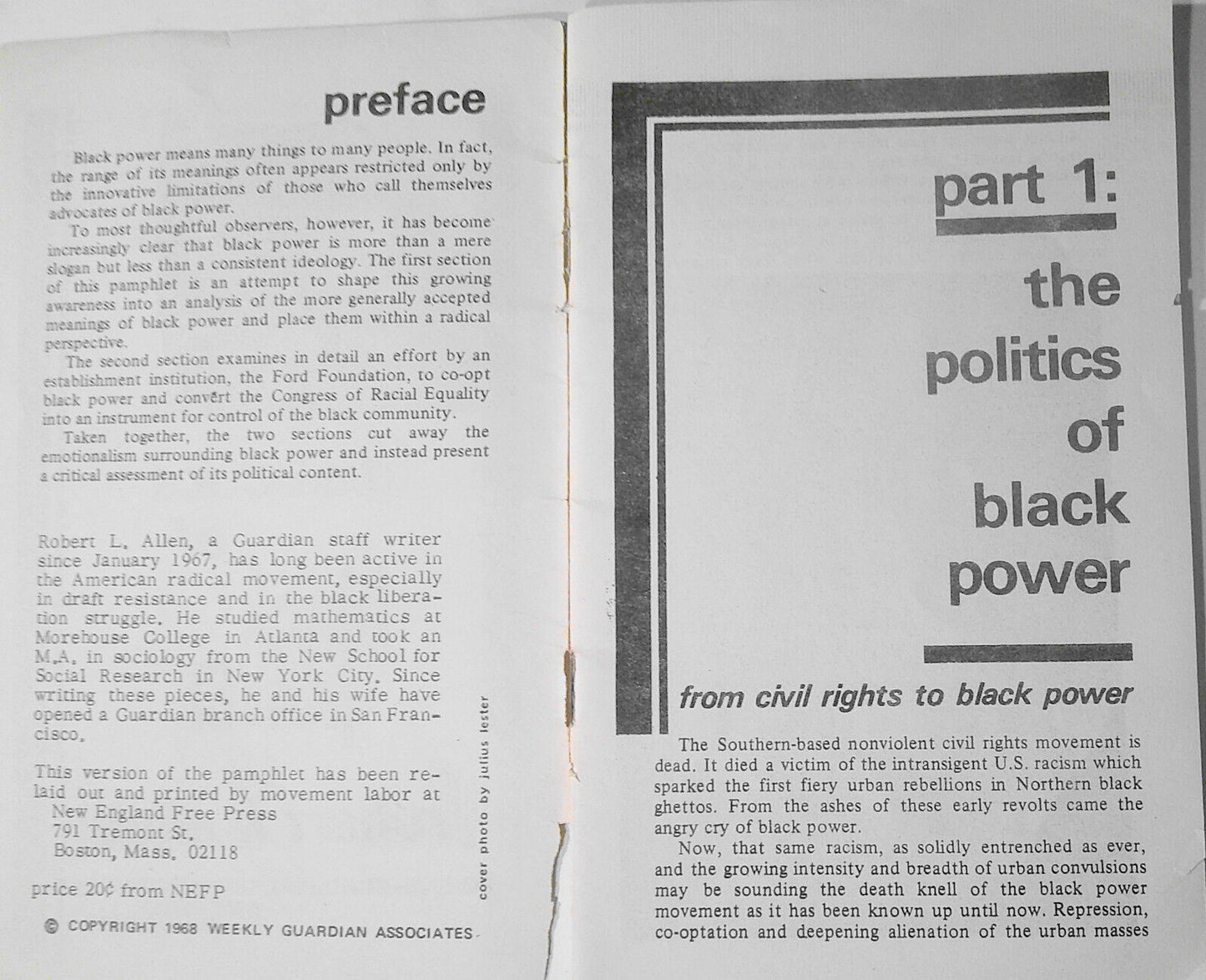 Dialectics of Black Power, by Robert L. Allen. 1968. First edition.