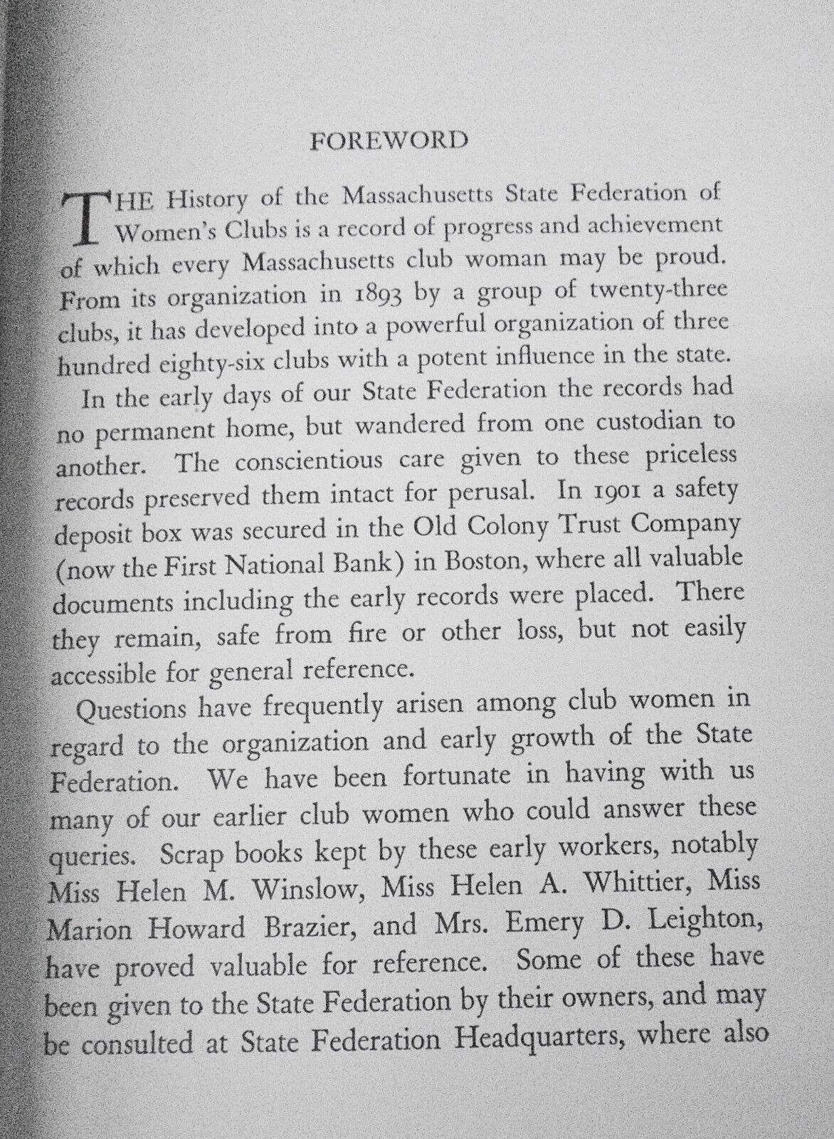 1932 Progress & Achievement - History of Mass. State Federation of Women's Clubs