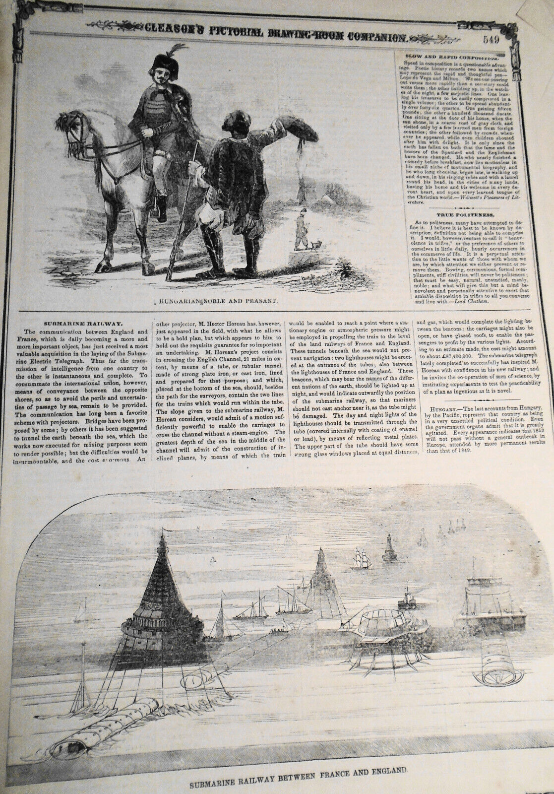 Gleason's Pictorial - December 27, 1851. Much on Kossuth