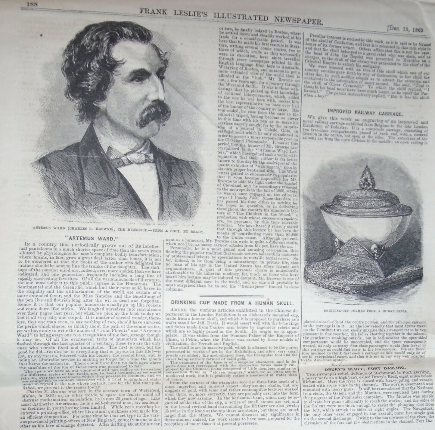 Frank Leslie's Illustrated Newspaper - December 13, 1862 - US Civil War, etc.