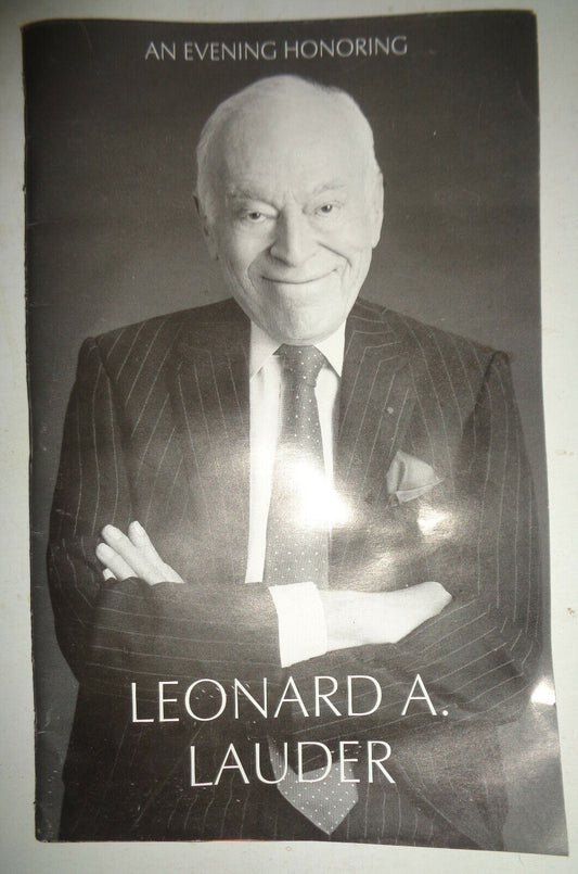 An Evening Honoring Leonard A. Lauder - Playbill - Lincoln Center, Nov. 2019