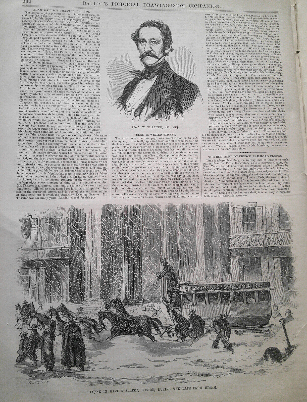 Ballou's Pictorial February 28, 1857 Eastern Domestic Architecture; Columbus etc