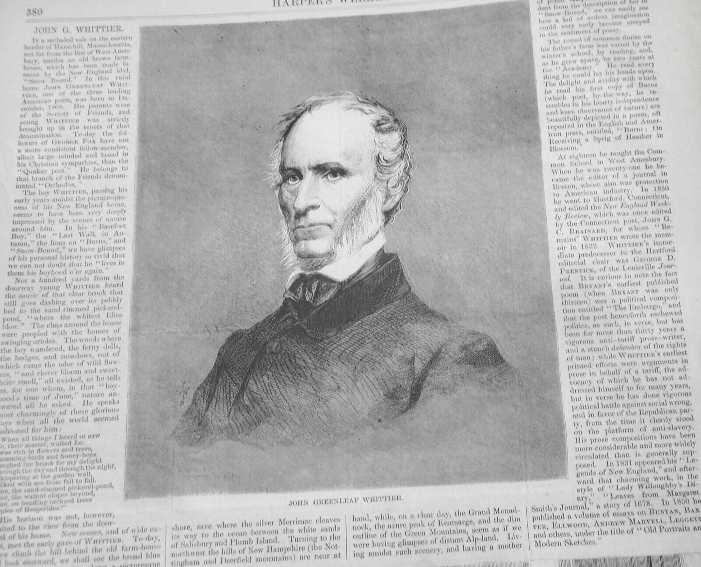 Harper's Weekly, June 12, 1869 - Sea burial ; Pilgrims on Plains; etc - Original