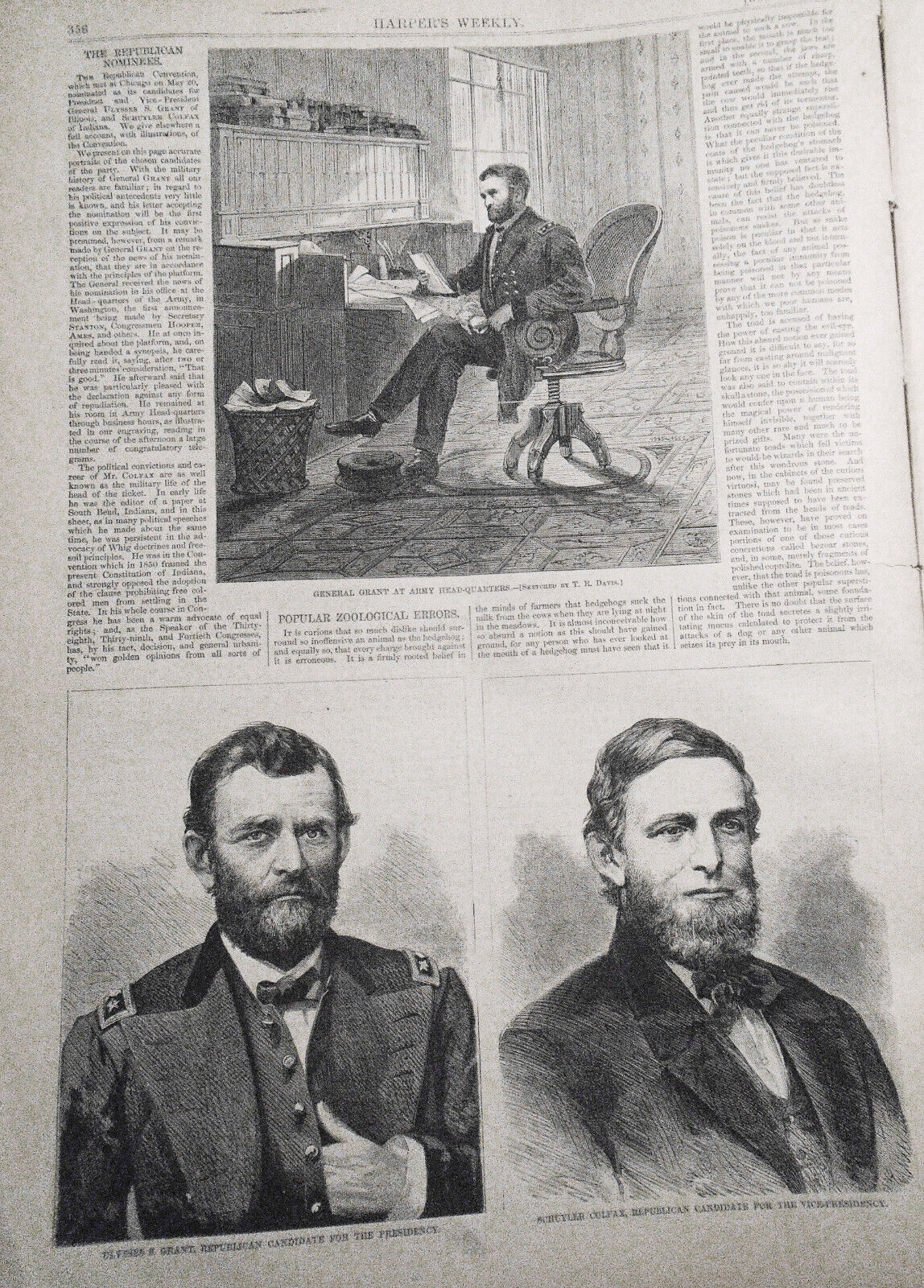 Harper's Weekly June 6, 1868: Republican Convention; Monument to dead soldiers