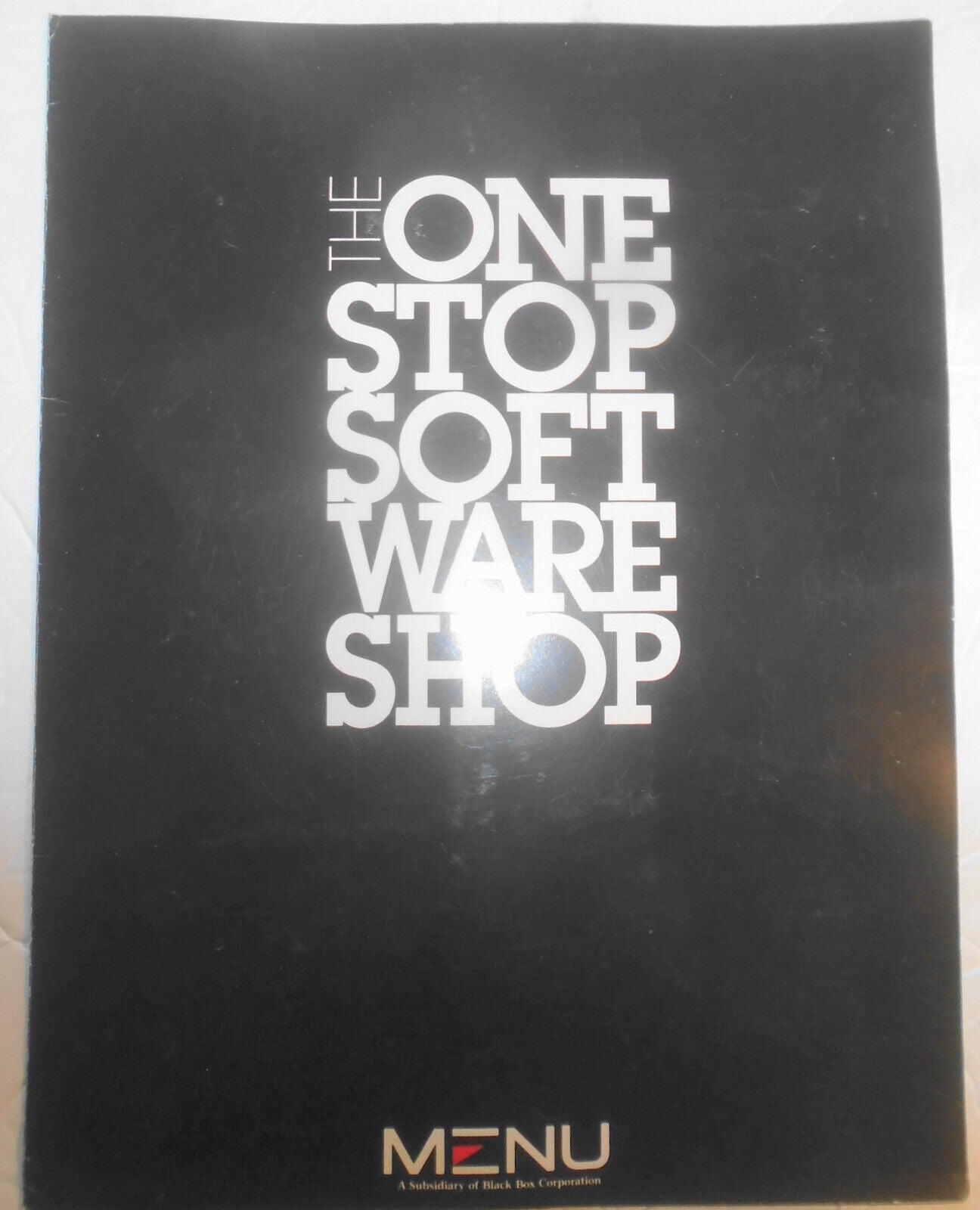 MENU - The One Stop Software Shop - original promo brochure, 1988.