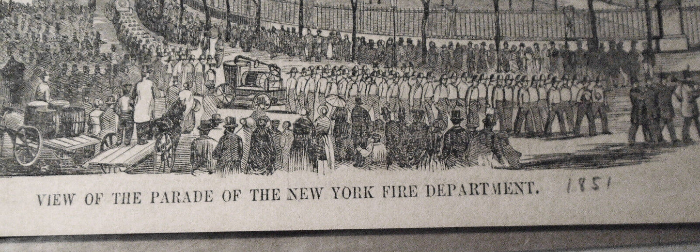 View Of The Parade Of The New York Fire Department - Gleason's Pictorial 1851