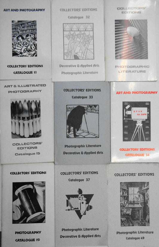 Lot of 9 COLLECTORS' EDITIONS Photography Catalogues by CAROL. S. FRUCHTER