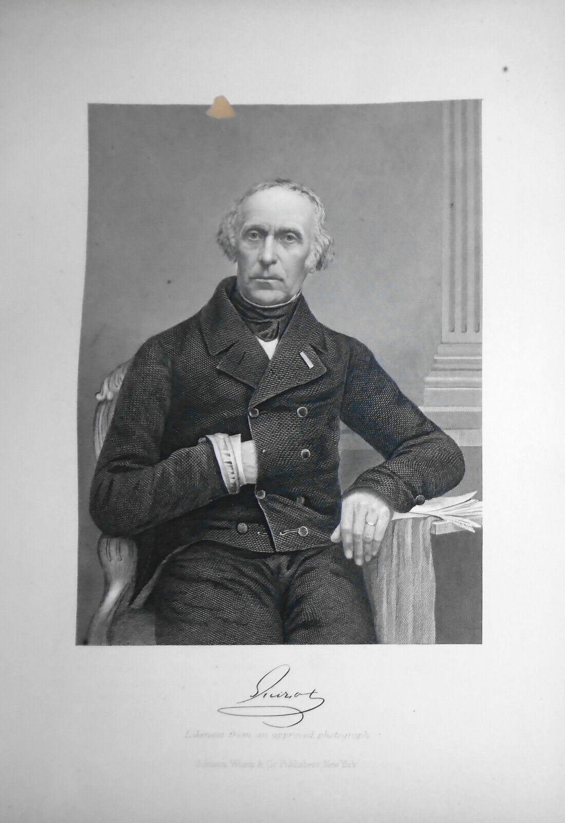 Francois Guizot -- 1873 engraving  - Duyckinck Portrait Gallery